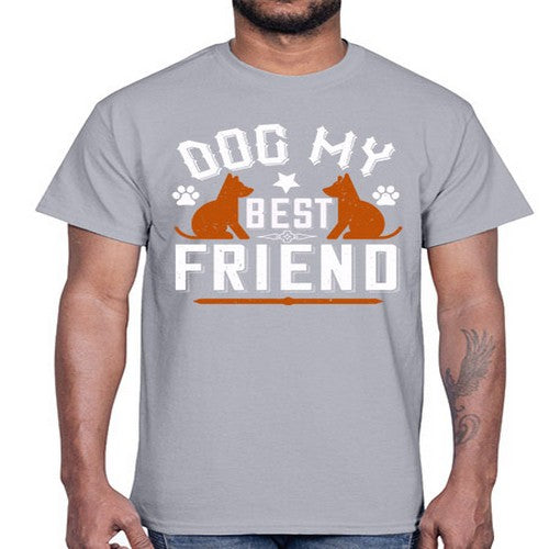 Dog My Best Friend Style 219#- dogs- Cotton Tee