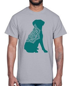 DogMandala 381#- mandala- Cotton Tee