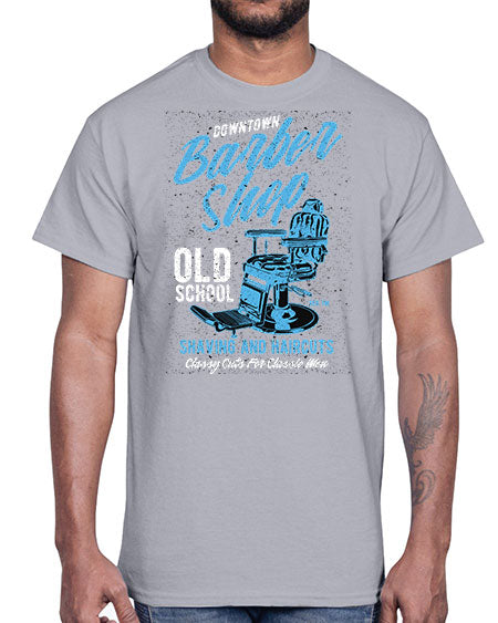 Downtown Barbershop730#- barber- Cotton Tee