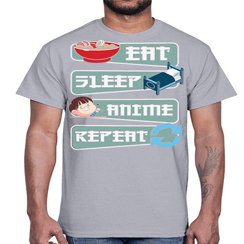 Eat Sleep Anime Repeat Anime Manga 227#- anime- Cotton Tee