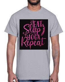 Eat Sleep Yoga Repeat  207#- yoga- Cotton Tee