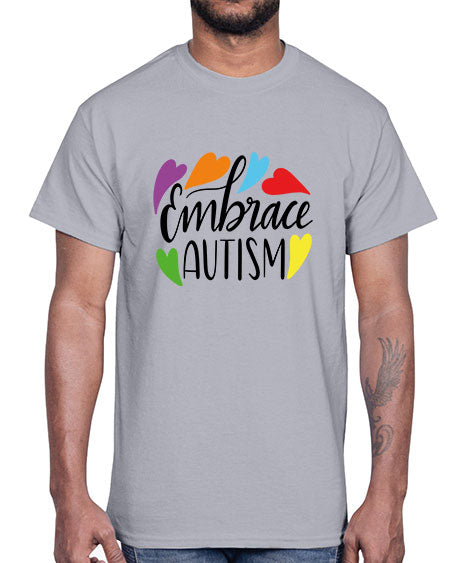 Embrace autism 485#- autism- Cotton Tee
