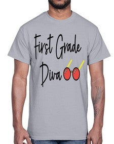 First Grade Diva 124#- first grade- Cotton Tee