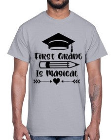 First Grade Is Magical 141#- first grade- Cotton Tee