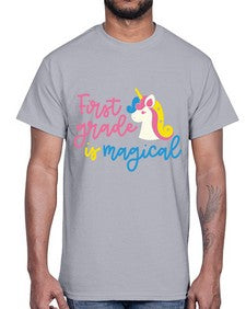 First Grade Is Magical 143#- first grade- Cotton Tee