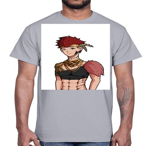 Forest tribal boy 67#- anime- Cotton Tee