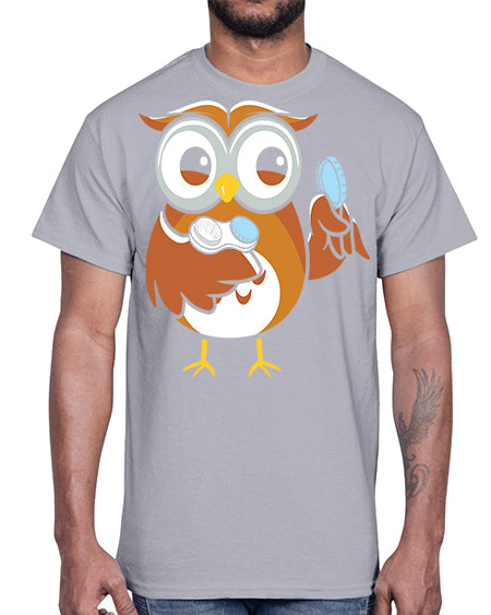 Funny Owl Contact Lens Case A TurtleRabbit 6#- owl- Cotton Tee