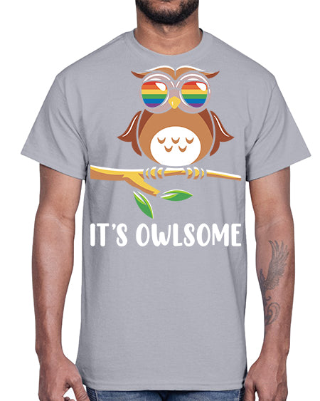 Funny Owl Gift Im Owlsome A TurtleRabbit 7#- owl- Cotton Tee