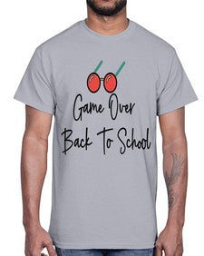 Game Over Back To School one hundred 218#- general school- Cotton Tee