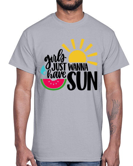Girls Just Wanna Have Sun Style 44#- summer- Cotton Tee