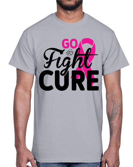 Go Fight Cure 23#- breast cancer- Cotton Tee