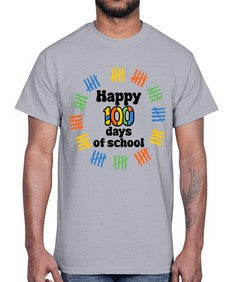Happy one hundred Days of School 245#- one hundred days- Cotton Tee