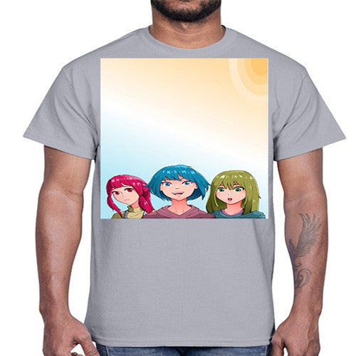 Happy three friend 20#- anime- Cotton Tee