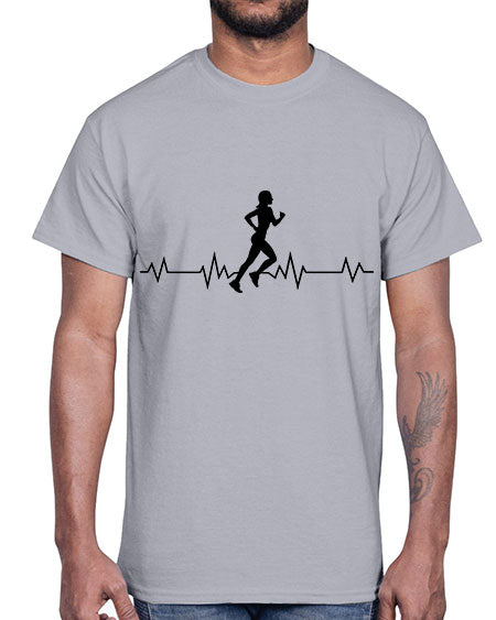 Heart Beat Runner girl- sports general- Cotton Tee