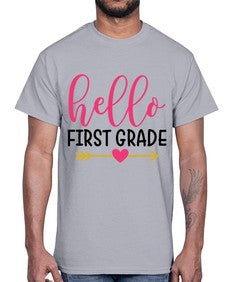 Hello First Grade 282#- first grade- Cotton Tee