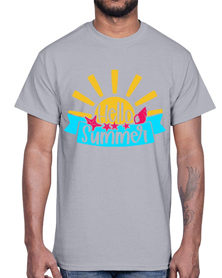Hello Summer Style 38#- summer- Cotton Tee
