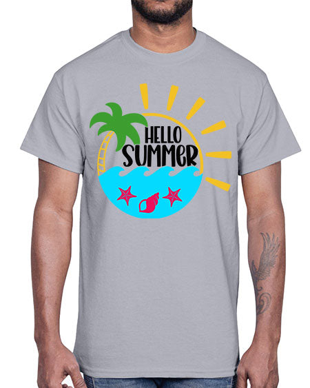 Hello Summer Style 40#- summer- Cotton Tee