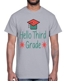 Hello Third Grade 345#- seventh grade- Cotton Tee