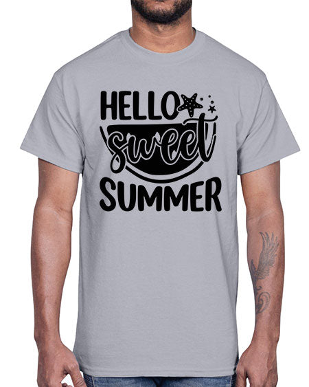 Hello sweet summer 01#- summer- Cotton Tee