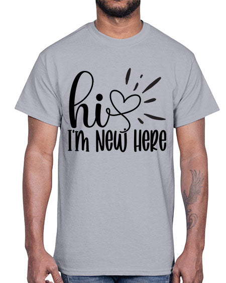 Hi Im New Here 332#- kids- Cotton Tee