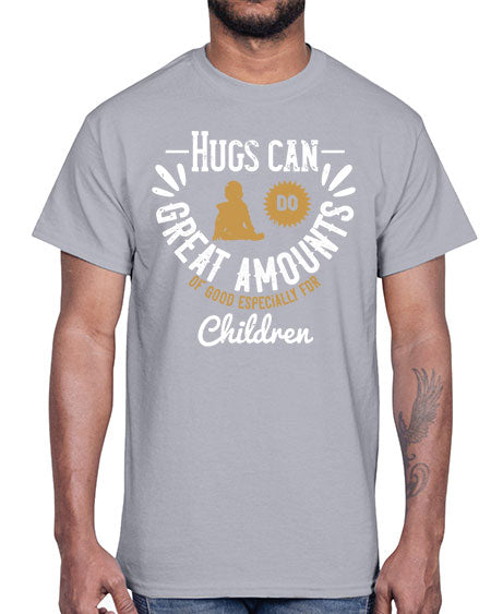Hugs can do great amounts of good especially for children Style 90#- kids- Cotton Tee