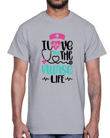 I Love The Nurse Life Style Style 902#- nurse- Cotton Tee