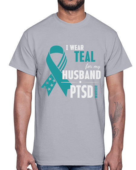 I Wear Teal For My 18#- PTSD- Cotton Tee