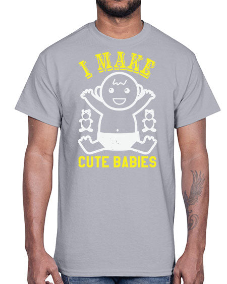 I make cute babies Style 107#- baby shower- Cotton Tee