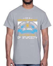 Im a computer scientist my level of sarsasm is very 35#- computer- Cotton Tee