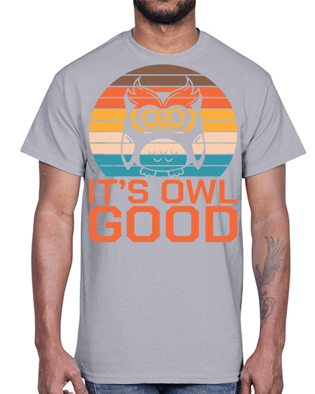 Its Owl Good Retro Owl A TurtleRabbit 10#- owl- Cotton Tee