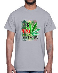 Its Somewhere 670#- marijuana- Cotton Tee