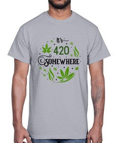 Its Somewhere 673#- marijuana- Cotton Tee
