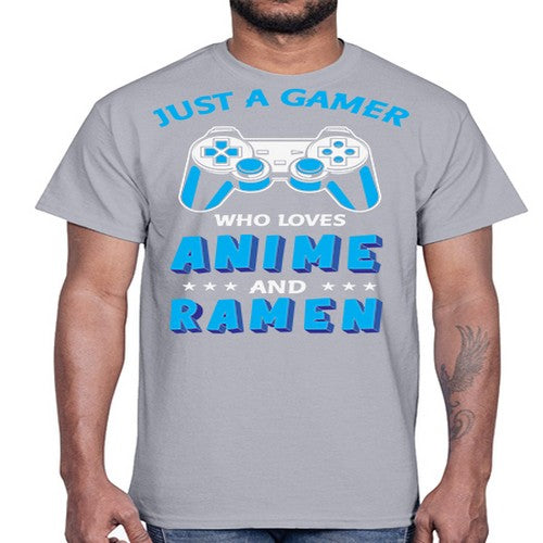 Just A Gamer Who Loves Anime and Ramen 262#- anime- Cotton Tee