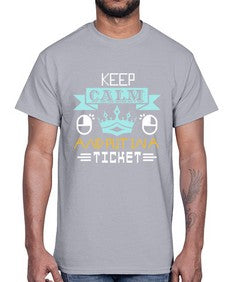 Keep calm and put in a ticket 28#- computer- Cotton Tee