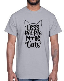 Less People More Cats Style 97#- cats- Cotton Tee