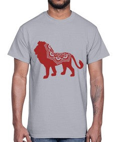 LionMandala 734#- mandala- Cotton Tee