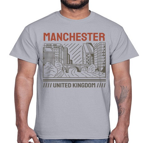 Manchester 1228#- cities- Cotton Tee