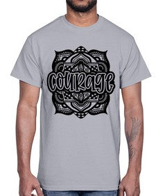 Mandala Courage 759#- mandala- Cotton Tee