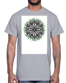 Mandala Garden Round 910#- mandala- Cotton Tee