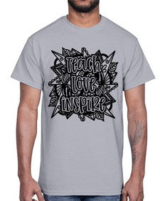 Mandala Teach Love Inspire 763#- mandala- Cotton Tee