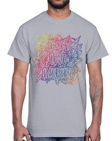 Mandala Teach Love Inspire Rainbow Glitter 762#- mandala- Cotton Tee