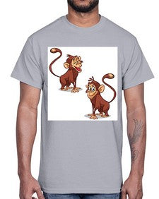 Monkey 175#- cartoon general- Cotton Tee