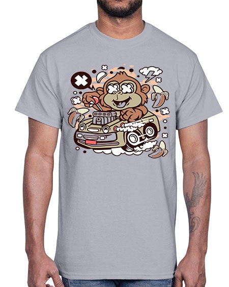 Monkey Hotrod- monkey- Cotton Tee