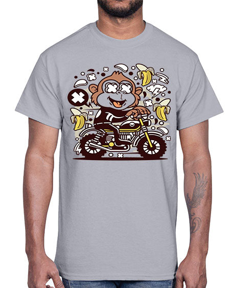 Monkey Motocrosser- monkey- Cotton Tee