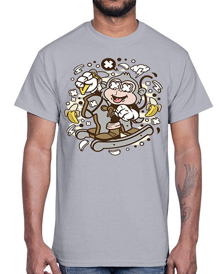 Monkey Rocking Horse- monkey- Cotton Tee