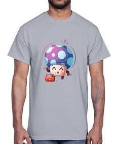 Mushroom 192#- cartoon food- Cotton Tee
