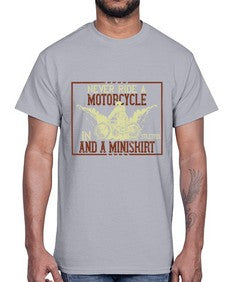 Never ride a motorcycle in stilettos and a miniskirt 50#- motorcycle- Cotton Tee