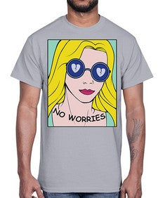 No Worries 956#- art pop art- Cotton Tee