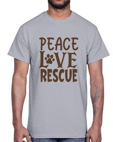 Peace Love Rescue Style 23#- cats- Cotton Tee