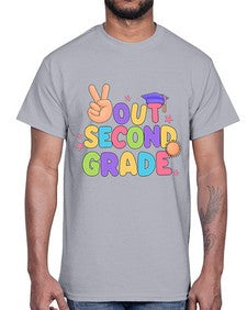 Peace Out second Grade Peace 643#- second grade- Cotton Tee